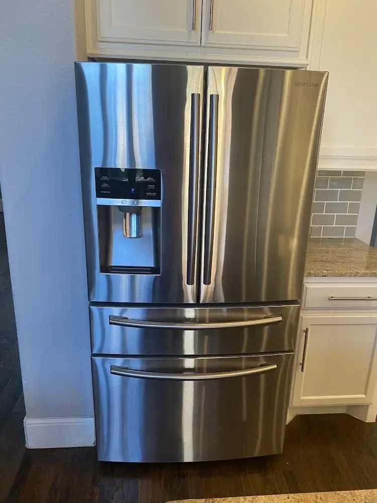 Polished stainless fridge